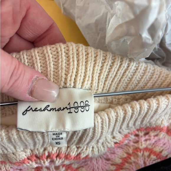 Freshman 1996 Crochet Skirt Set Tieback Top Mini Skirt Women’s XS Style #146919 - Picture 9 of 10